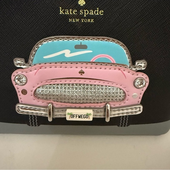Kate Spade 2018 Checking In Convertible Pink Car Small Abilene Cosmetic Case - Picture 2 of 7